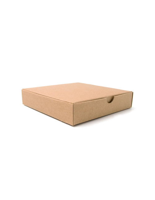 Квадратная подарочная коробочка коричневого цвета