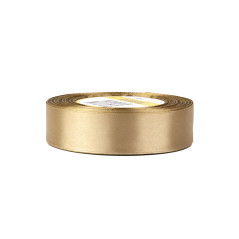 Kuldne satiinlint – läikiv, 25 mm laiune, 32 m rull