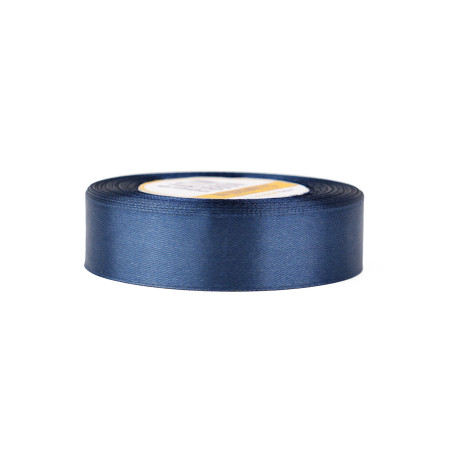 Tumesinine satiinlint – läikiv, 25 mm laiune, 32 m rull