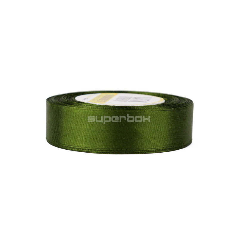 Lummav oliivroheline satiinpael, 25 mm lai