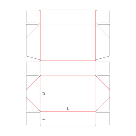 B40.22.00.61 6 Point Glued Tray With Hinged Lid