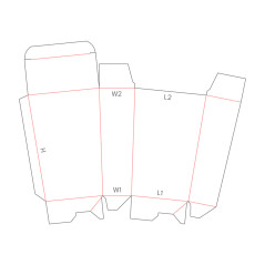 C20.20.60.20 Trapered Carton, Crash Lock Base, Tuck to Front Top
