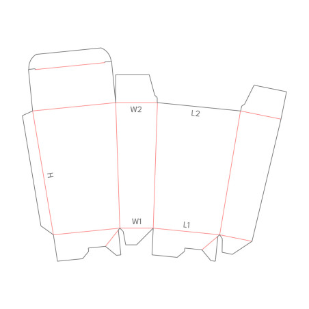 C20.20.60.20 Trapered Carton, Crash Lock Base, Tuck to Front Top