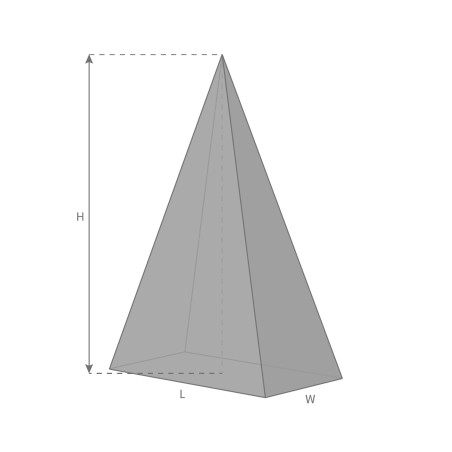 C30.20.10.01 Rectangular Base Pyramid with Square Flaps