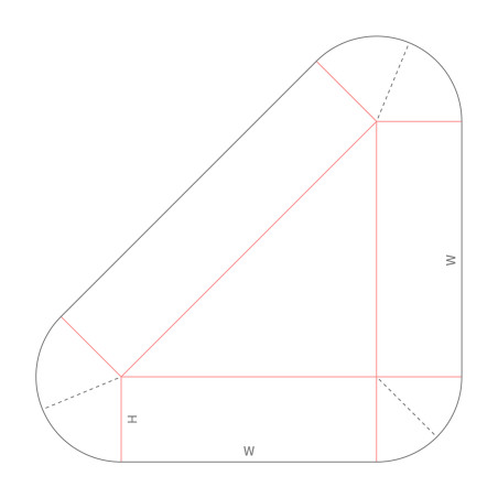D10.10.11.00 Triangular Single-Walled Carton with Dust-Proof Corners