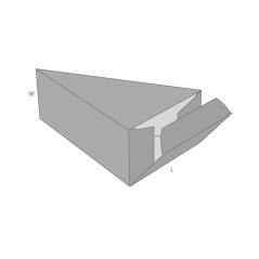 F30.00.20.00 Cake Box - Triangular Panels, Flap with Tuck Closure