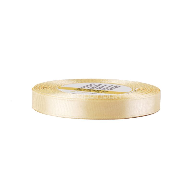 Elegantne kreemikarva satiinlint, 12 mm lai