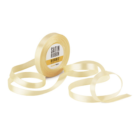 Elegantne kreemikarva satiinlint, 12 mm lai