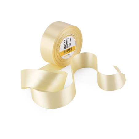 Elegantne kreemikas värvi satiinpael, 38 mm lai