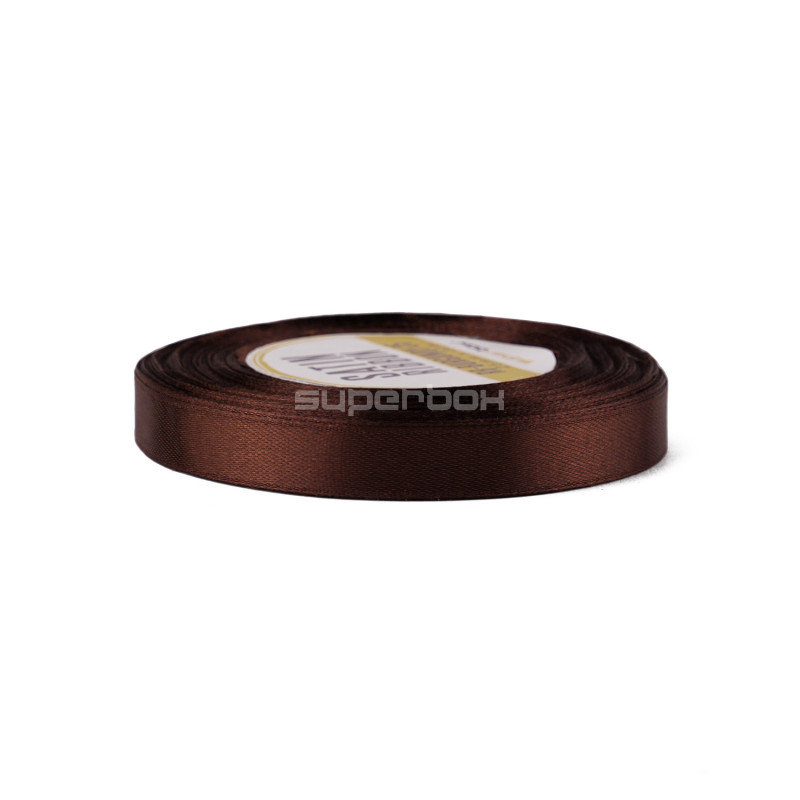 Sügav tume šokolaadivärvi satiinpael, 12 mm lai