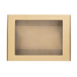 Brown Gift Box with Transparent Window for Towels or Other Textile