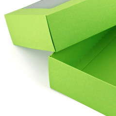 Roheline kinkekarp aknaga | 200x110x50 mm | Superbox