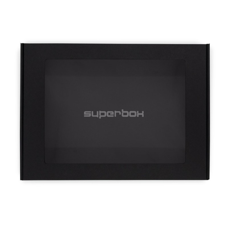 Black Gift Box with Transparent Window for Towels or Other Textile