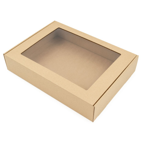 Brown Gift Box with Transparent Window