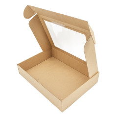 Brown Gift Box with Transparent Window