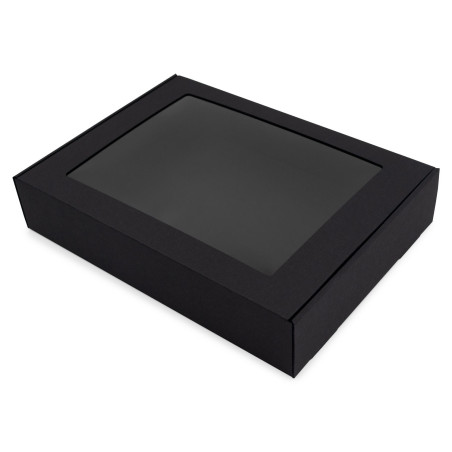 Black Gift Box with Transparent Window