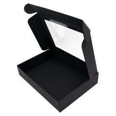 Black Gift Box with Transparent Window for Bedding