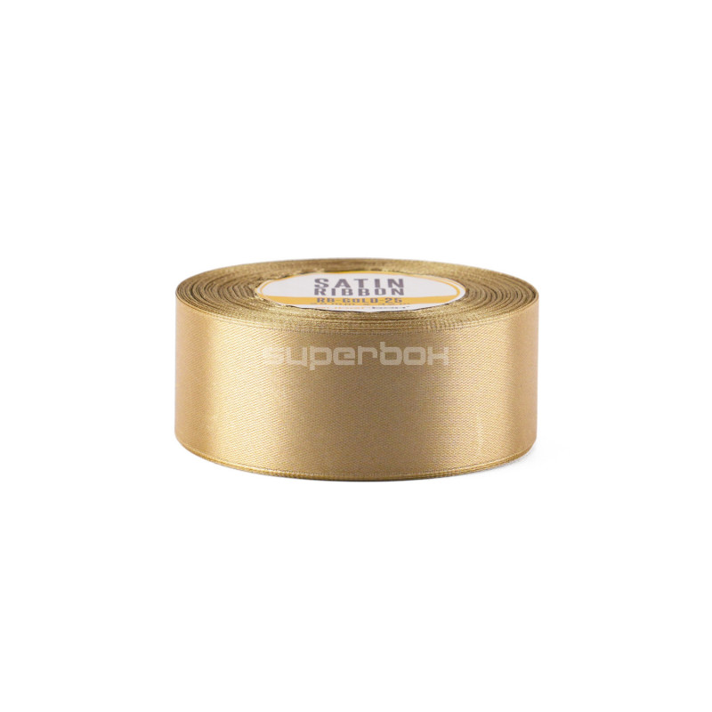 Wide Gold Satin Ribbon, 38 mm Width