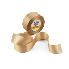 Wide Gold Satin Ribbon, 38 mm Width