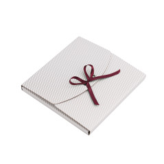 Väike valge ümbrik kuldsete triipudega | 155x155x10 mm | Superbox