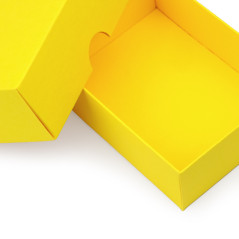 Kollane kaheosaline papist kinkekarp | 95x70x30 mm | Superbox