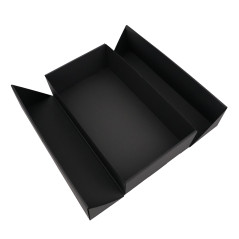 Double Door Black Box with Gold Ribbon - open