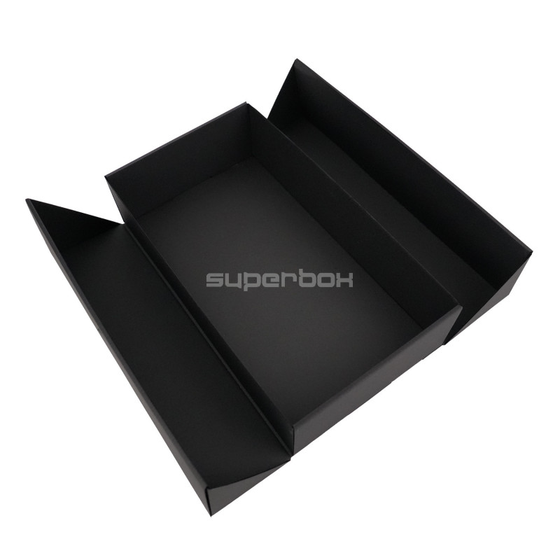 Double Door Black Box with Gold Ribbon