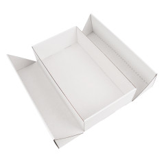 Double Door White Gift Box with Ribbon