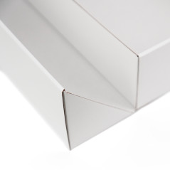 Double Door White Gift Box with Ribbon | 340x190x85 mm | Superbox