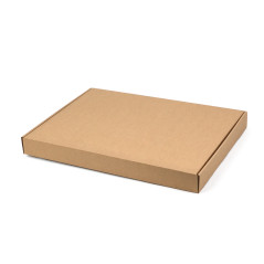 Large Low Height Brown Gift Box, 400x300x40 mm