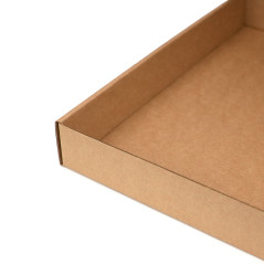 Large Low Height Brown Gift Box, 400x300x40 mm