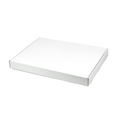 Large Low Height White Gift Box, 400x300x40 mm