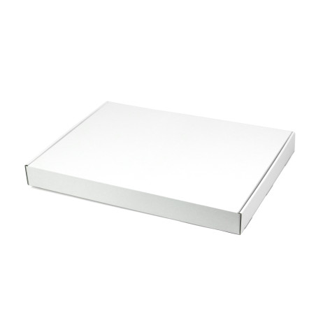Large Low Height White Gift Box, 400x300x40 mm