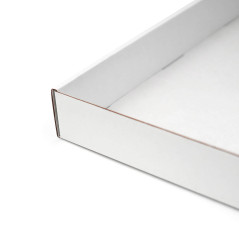Large Low Height White Gift Box, 400x300x40 mm