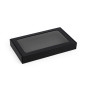 Must madal kinkekarp PVC-aknaga