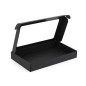 Must madal kinkekarp PVC-aknaga