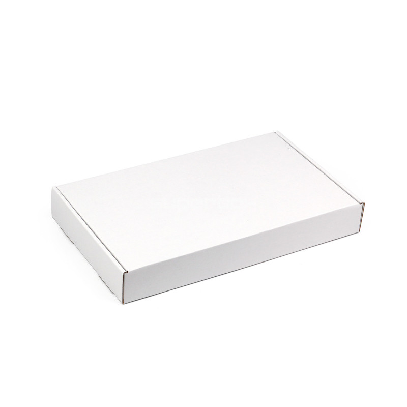 White low height gift box, 300x180x40 mm