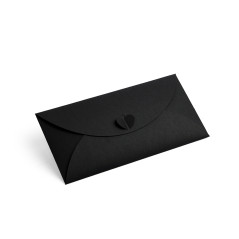 Must ümbrik südamekujulise sulguriga | 220x110 mm | Superbox