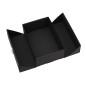 A5 Format Black Double Door Gift Box with Integrated Satin Ribbon