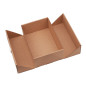 A5 Format Brown Double Door Gift Box with Integrated Ribbon