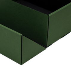 A5-formaadis roheline kahe uksega karp lindiga, 220x150x85 mm