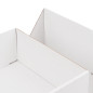 Square Double Door White Gift Box with Integrated Satin Ribbon