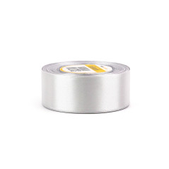 Hõbedane satiinlint – läikiv, laius 38 mm, rull 32 m