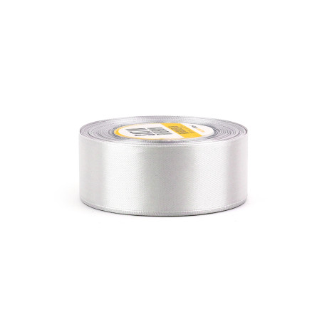 Hõbedane satiinlint – läikiv, laius 38 mm, rull 32 m