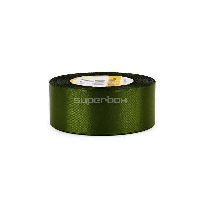 Lai oliiviroheline satiinlint, 38 mm lai