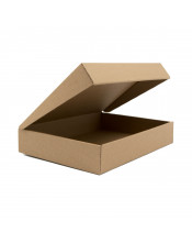 Экологически чистая подарочная коробка с откидной крышкой коричневого цвета