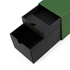 Roheline piklik kinkekarp pudelile kahe sahtliga, 320x108x90 mm