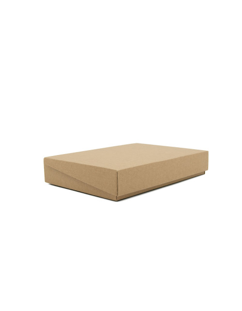 Экологически чистая подарочная коробка с откидной крышкой коричневого цвета