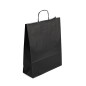 Large black paper bag with twist paper handles, 320x120x400 mm