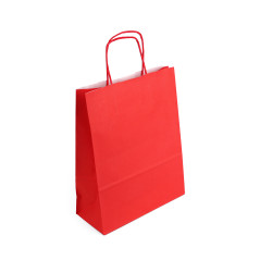 Red paper bag with twist paper handles, 250x110x320 mm